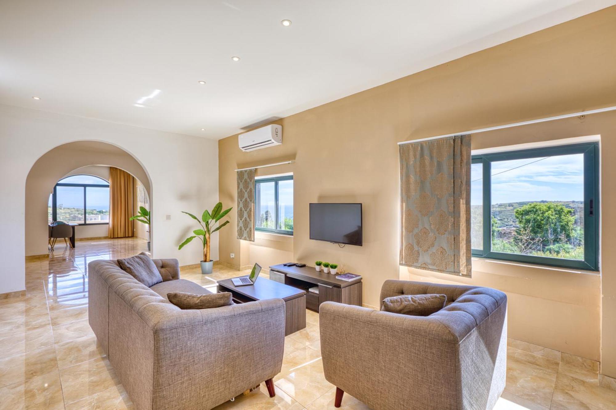 Xagħra Spacious, Bright, Valley & Sea View Maisonette מראה חיצוני תמונה